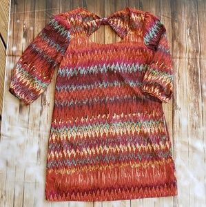 Multi color chevron print dress  CUTE
